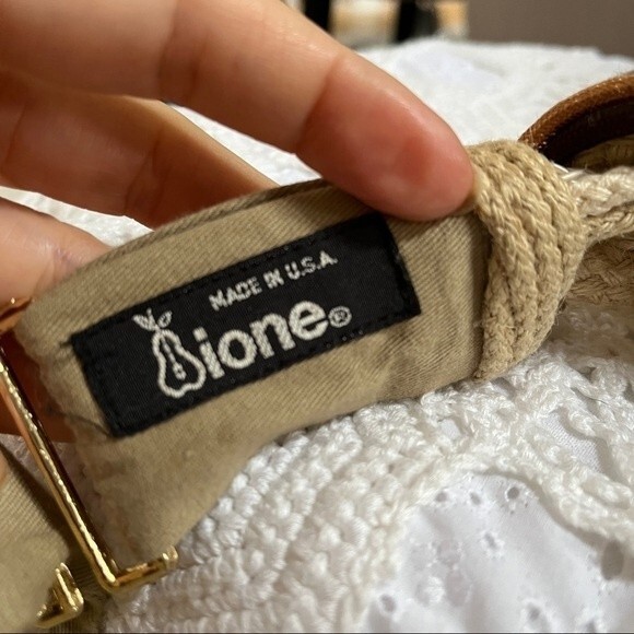 IONE Braided Rope and Mother of Pearl  One Size Fits All Vintage Belt NWOT - Picture 5 of 13